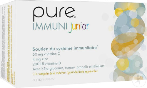 Pure Immuni Junior Enfants Avec des baies de sureau et de la propolis 30 compr à croquer