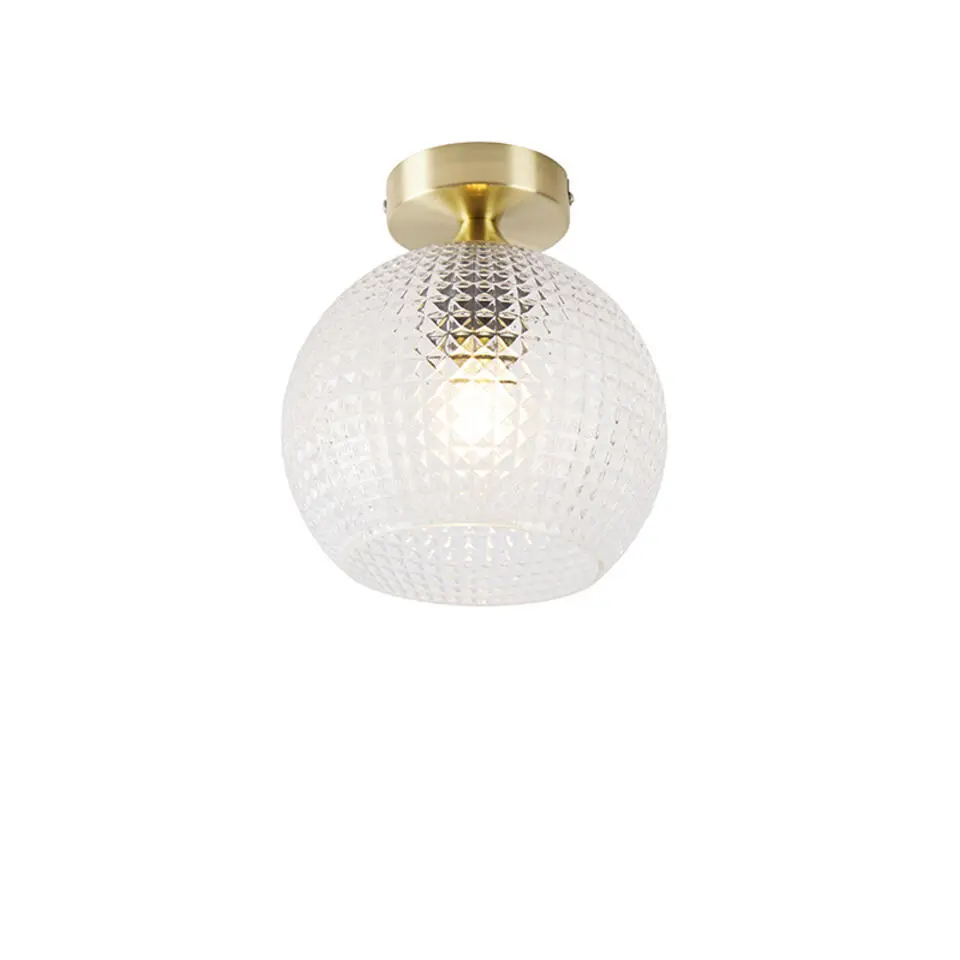 Qazqa plafondlampen sphere goudkleurig e27