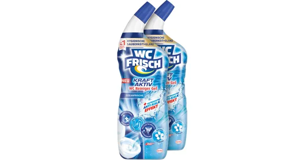 WC Frisch WC Reiniger Gel Kraft Aktiv Ozeanfrische 2 x 750 ml