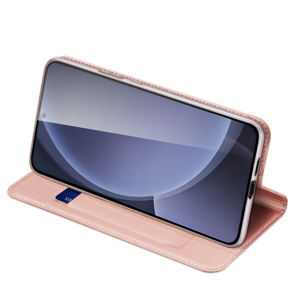 Samsung Galaxy S25  Plus Flip Wallet Cover Leder Tasche - Roségold