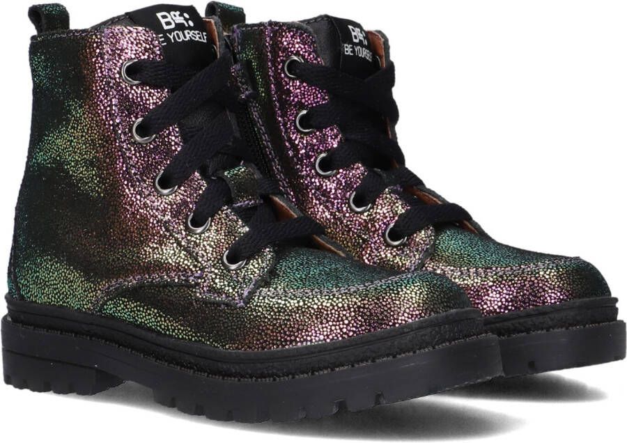 BunniesJR 225703-996 Meisjes Biker Boots Multicolor Leer Ritssluiting