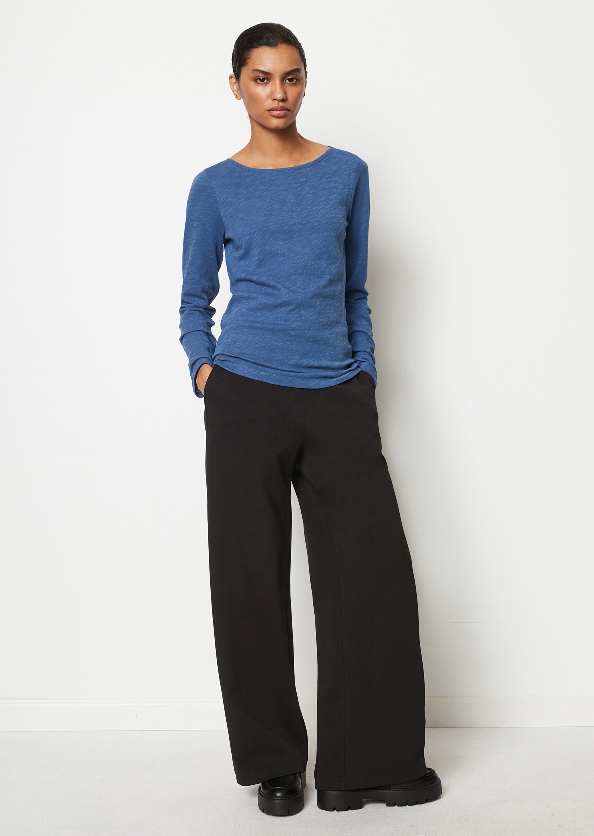 Longsleeve regularaus Slub Jersey