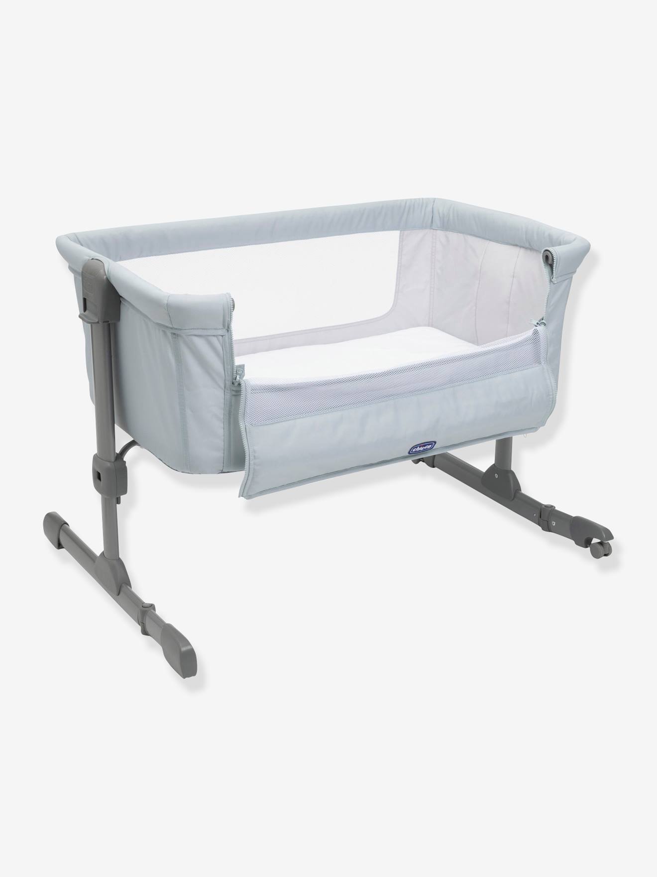 Berço Chicco Next2Me Essential para dormir junto com a família, azul