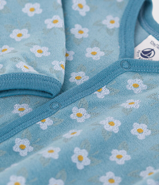 Pyjama bébé fleurs en velours