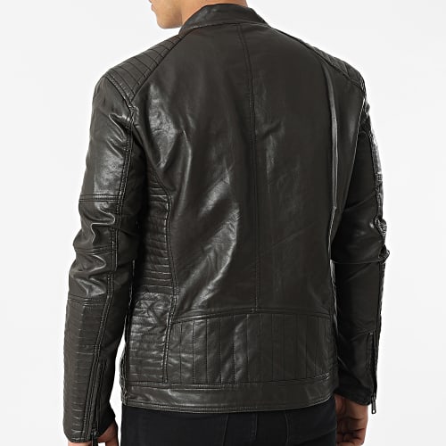 Veste Biker 5032 Marron Foncé