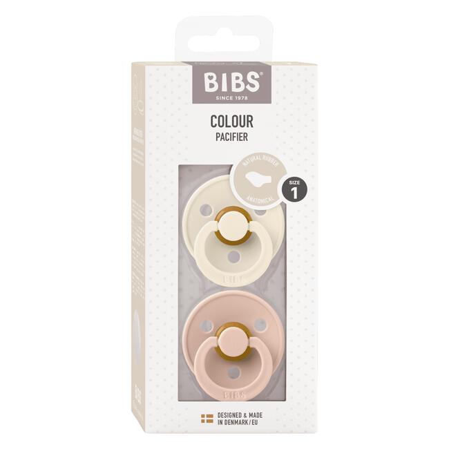 BIBS Anatomische Fopspeen Two Pack Natuurlijk RubberIvory/Blush Maat 1