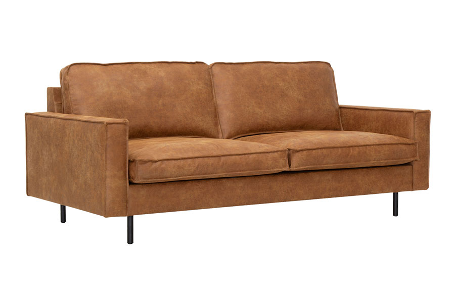 Westin 3-seter I Colorado Cognac (70% hud og 30% polyester) med sorte ben