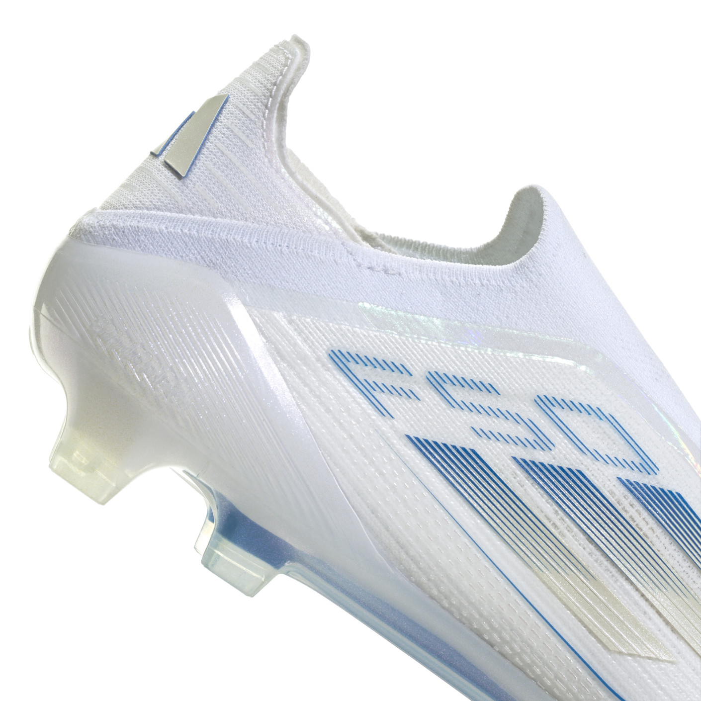 Adidas F50 Elite Veterloze Gras Voetbalschoenen (FG) Wit Blauw Zilver