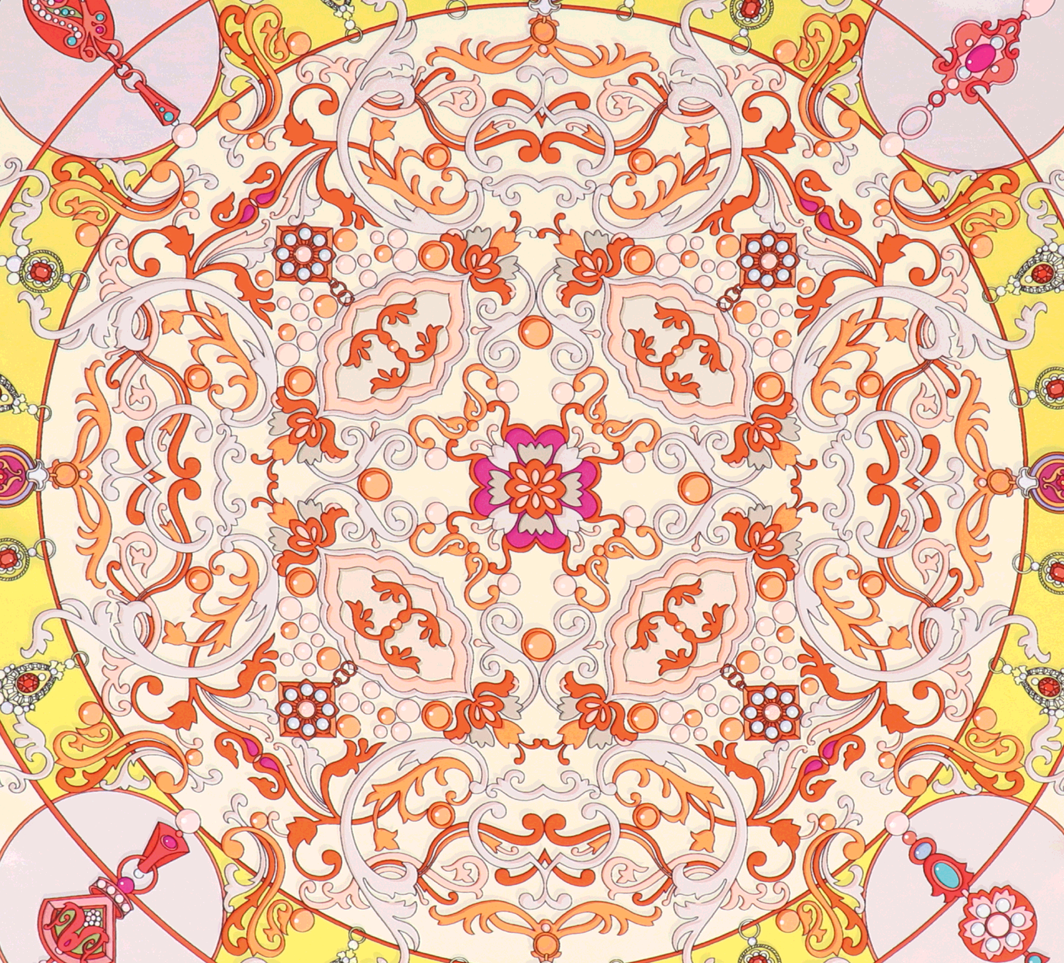 Halsüberkopf Foulards gelbmulticolor