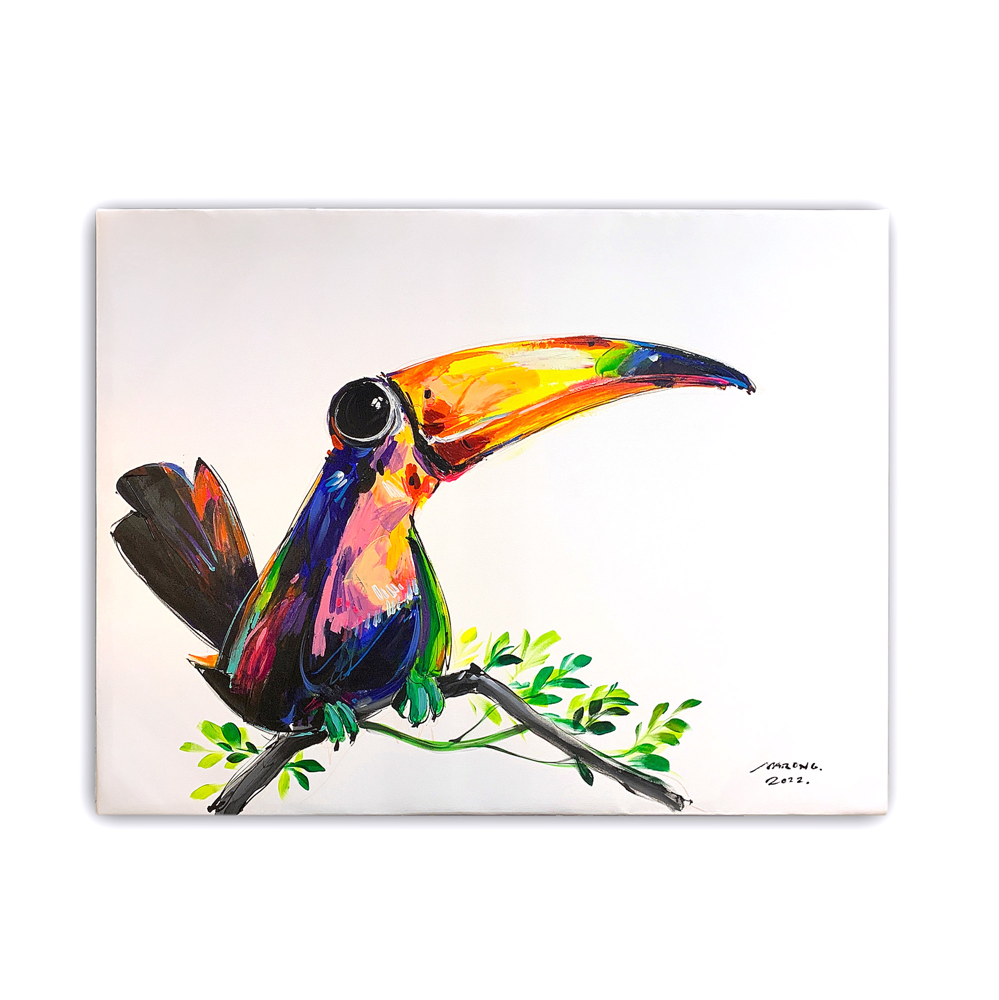 Wandbild 'Tukan', multicolor, B 80 cm, H 60 cm, T 2,5 cm von fischer's lagerhaus