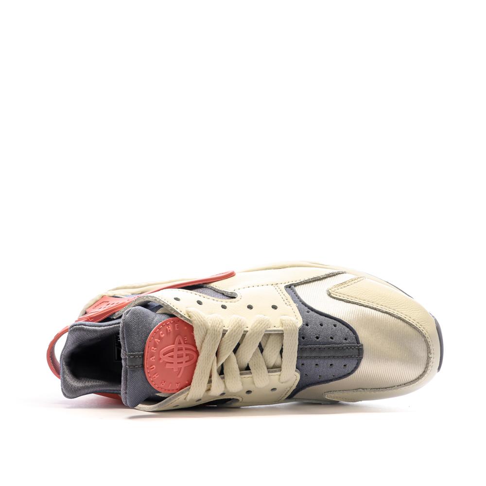 Nike Baskets Blanches/Violettes/Rose Femme Nike Huarache