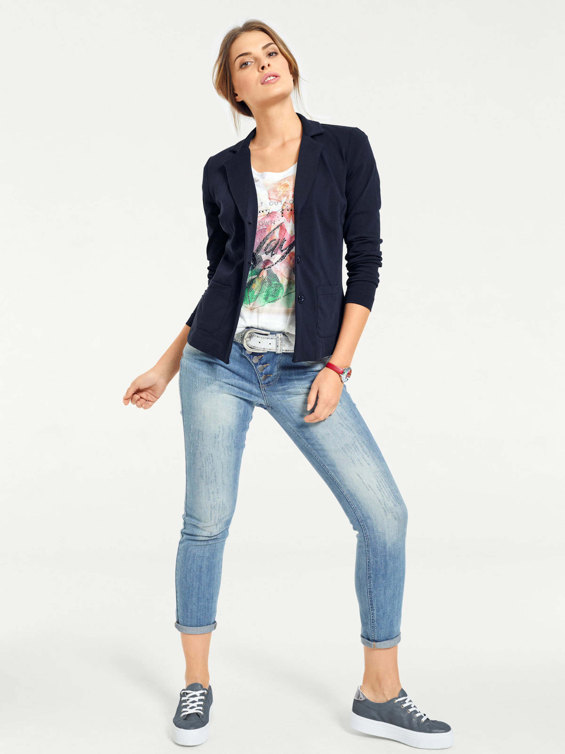 heine Jersey-Blazer in blau