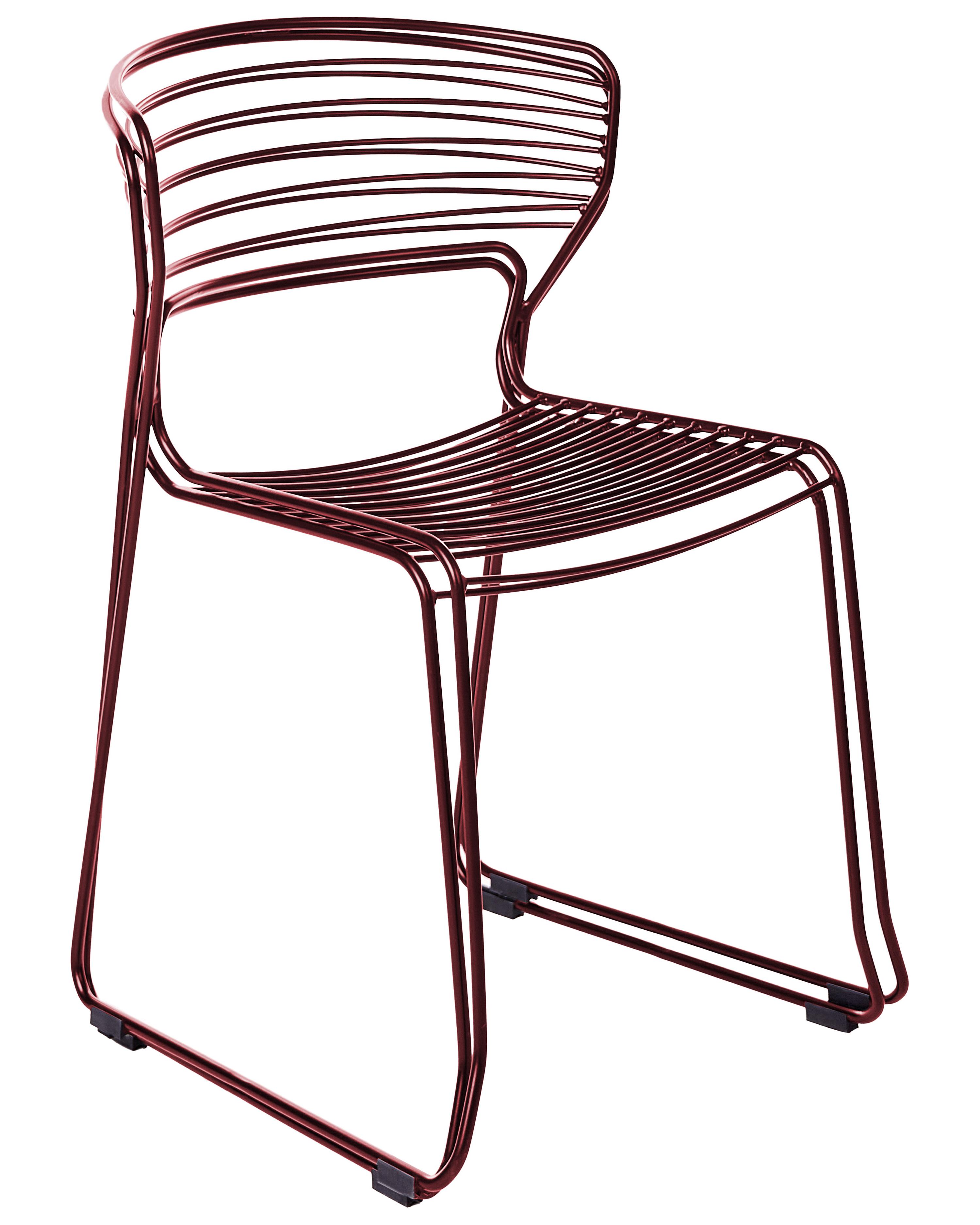 Set van 2 tuinstoelen PISTOIA Metaal Rood
