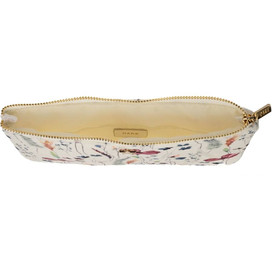 DARK Velvet Small Pouch Multicolor Flower Pattern