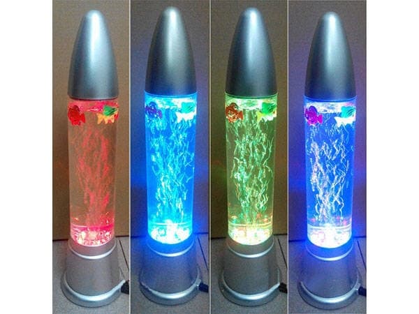 Nattlampe / Lampe med fisker 100 cm – Fyll med vann