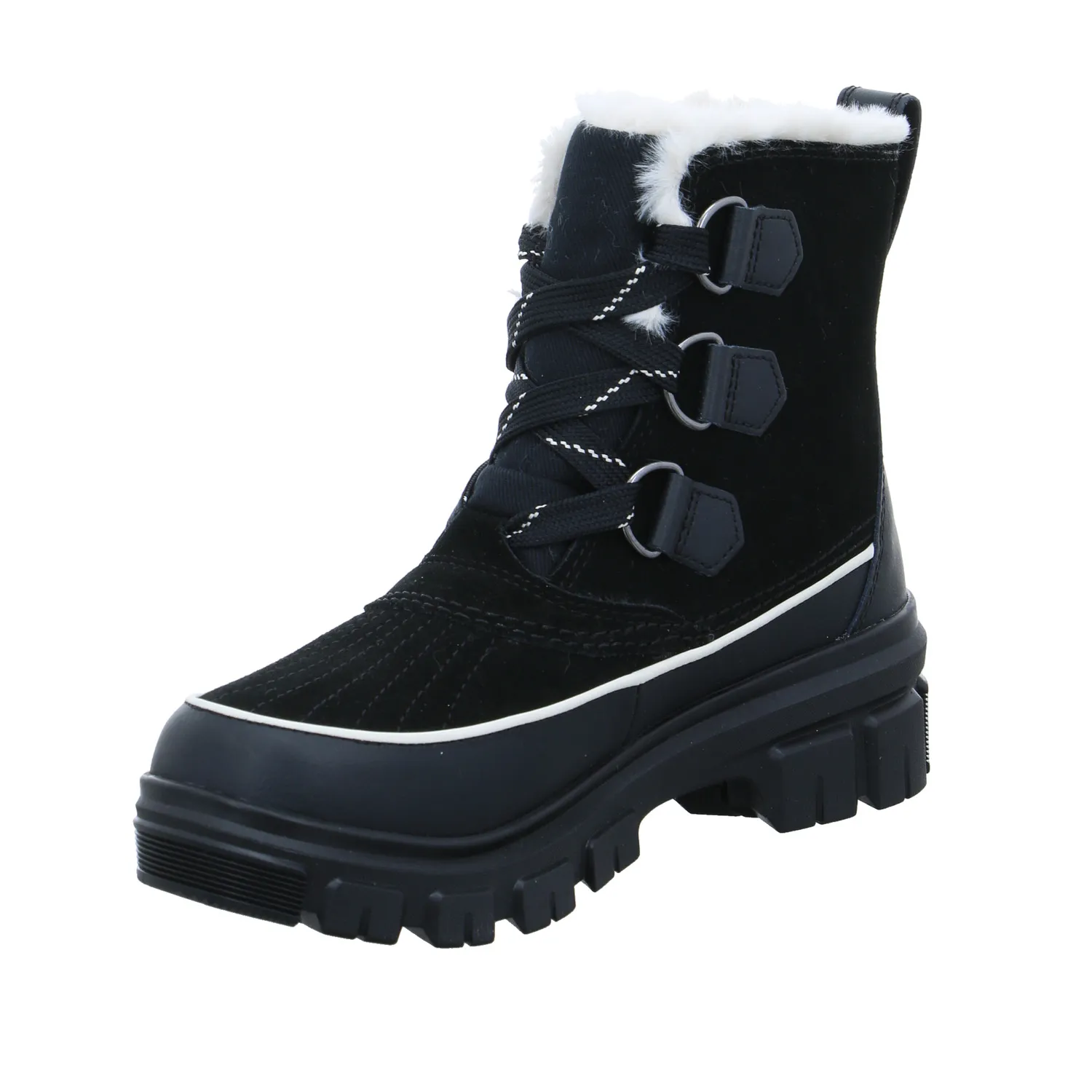 SOREL Snowboot Schwarz Leder  wasserdicht