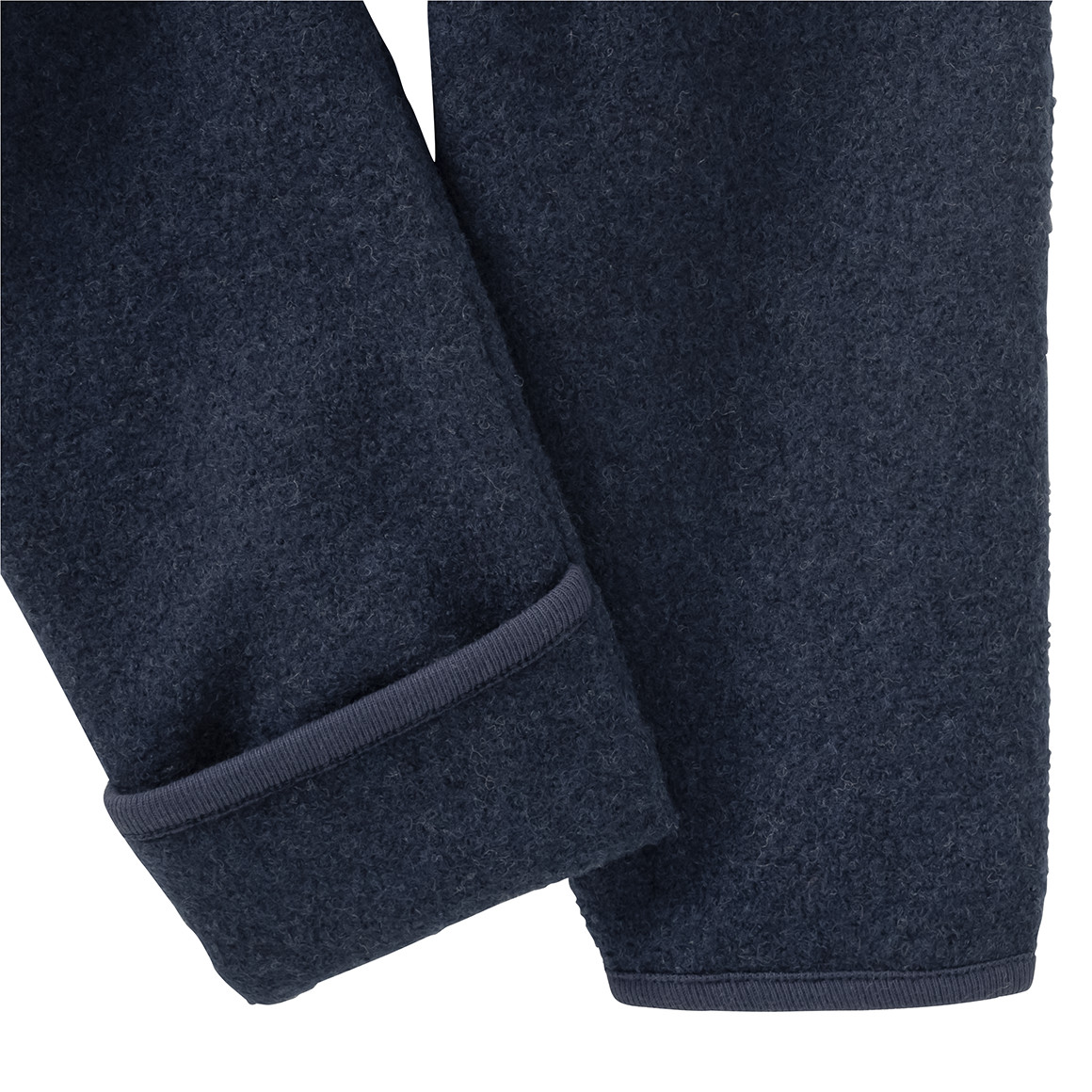 Topomini Pure Collection Baby Wollwalk-Latzhose mit Umschlagbündchen dunkelblau