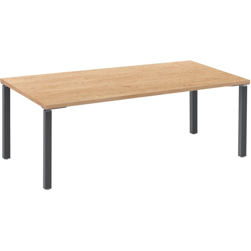 Bureau droit Direction Eden piètement métal L 200 cm