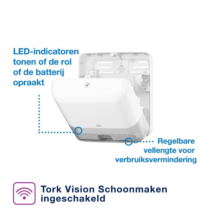 Tork 551100 Matic handdoekrol dispenser Elevation line wit (551100)