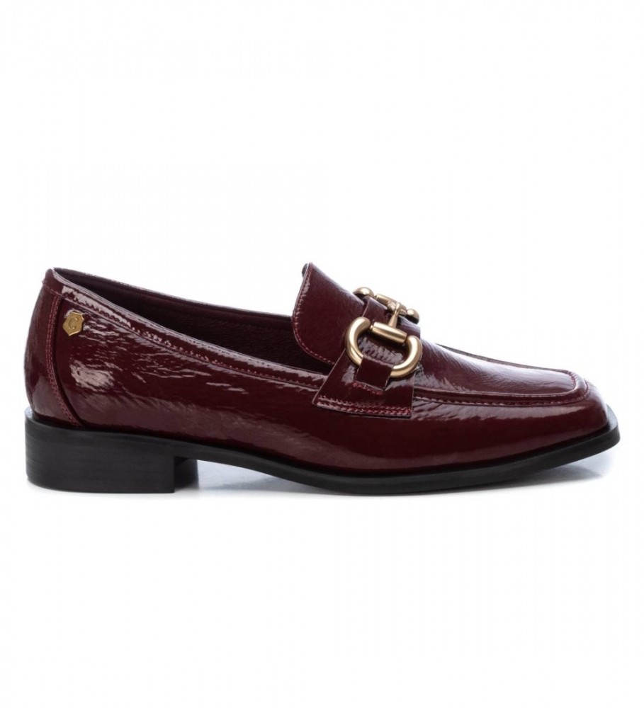 Mocassins de couro Carmela 161149 Borgonha