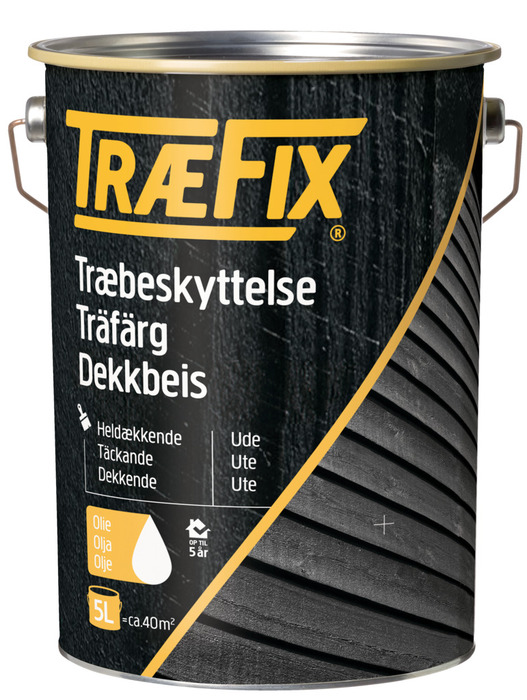 Træbeskyttelse heldækkende renhvid 5 l - Træfix