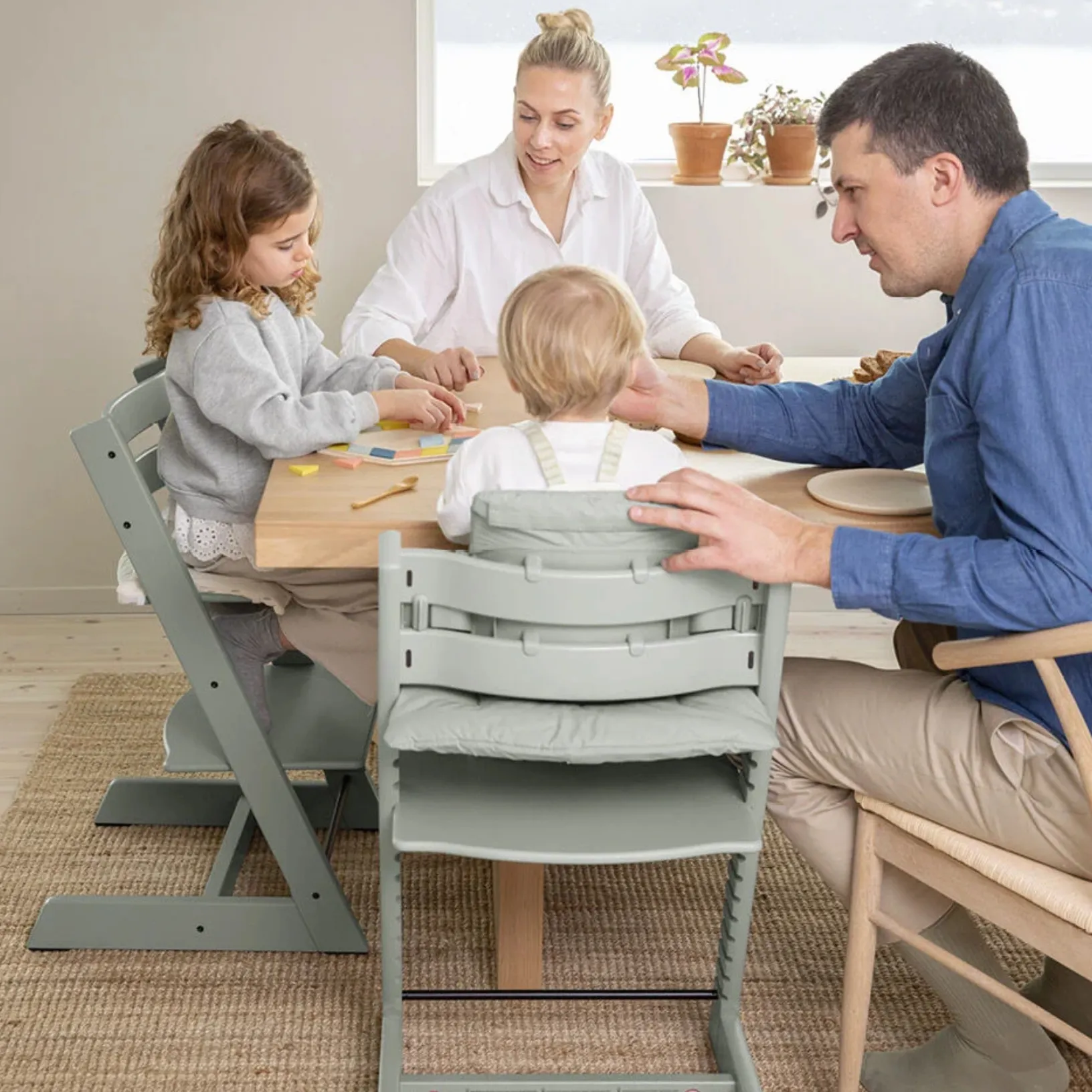 Stokke Chaise Haute Tripp Trapp® + Tripp Trapp® Baby Set - Vert Glacier