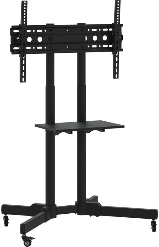 vidaXL TV-Standaard - Zwart - Gepoederd Staal - VESA 600x400 mm