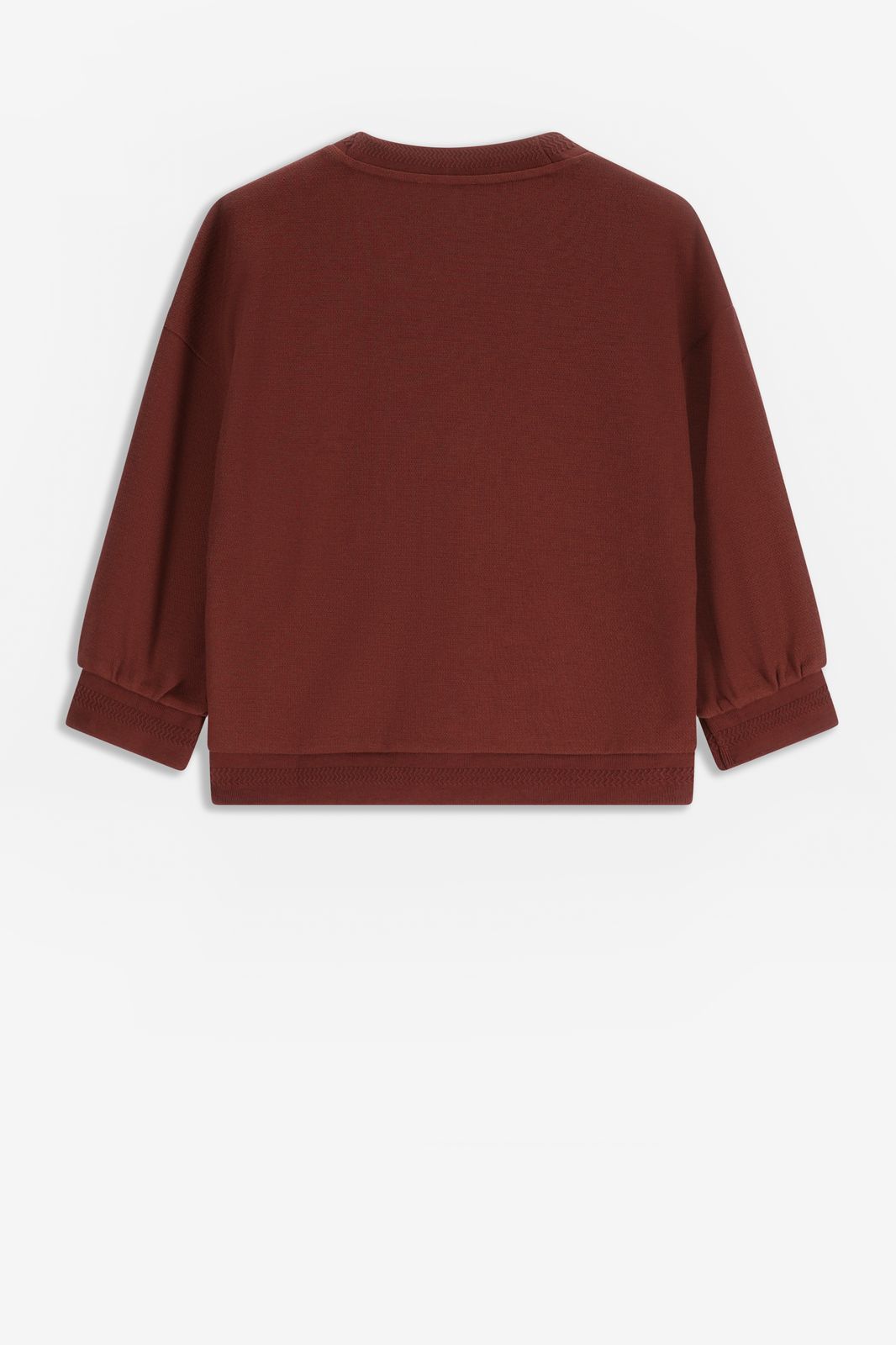 Donkerbruin jersey vest met knopen