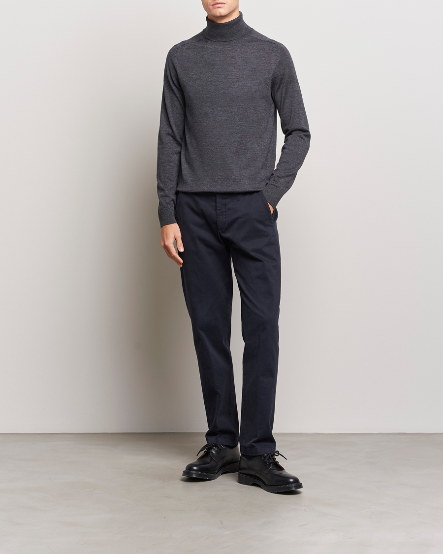 Morris Merino Rollneck Grey Melange