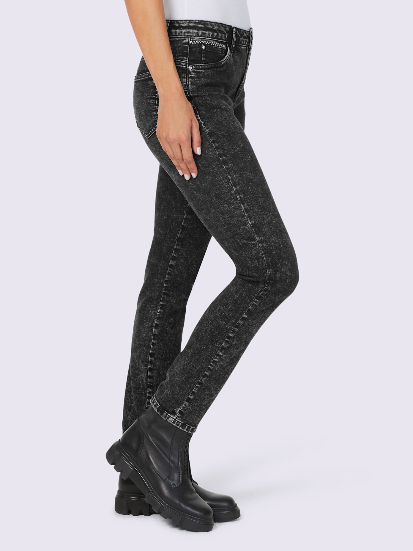 Jean push-up délavé tendance