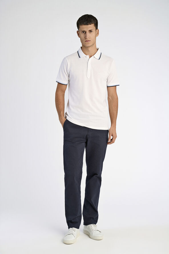 Lindbergh Polo shirt w. contrast piping Hvid