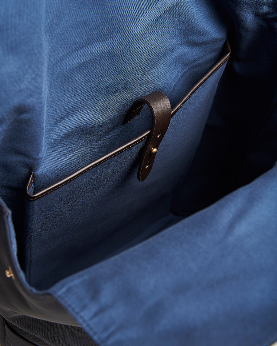 Mismo M/S Nylon Backpack Navy/Dark Brown