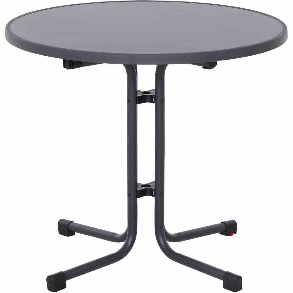 Klapptisch PACO- matt anthrazit - Stahl - 80 cm