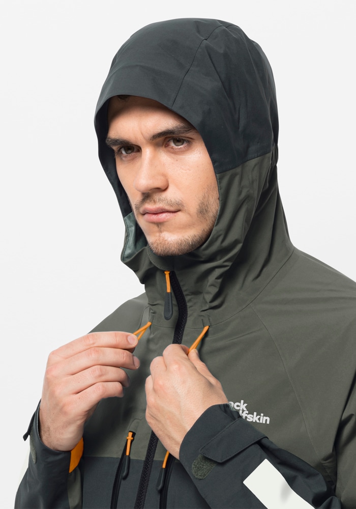 Jack Wolfskin Fahrradjacke »MOROBBIA 3L JKT M« mit Kapuze