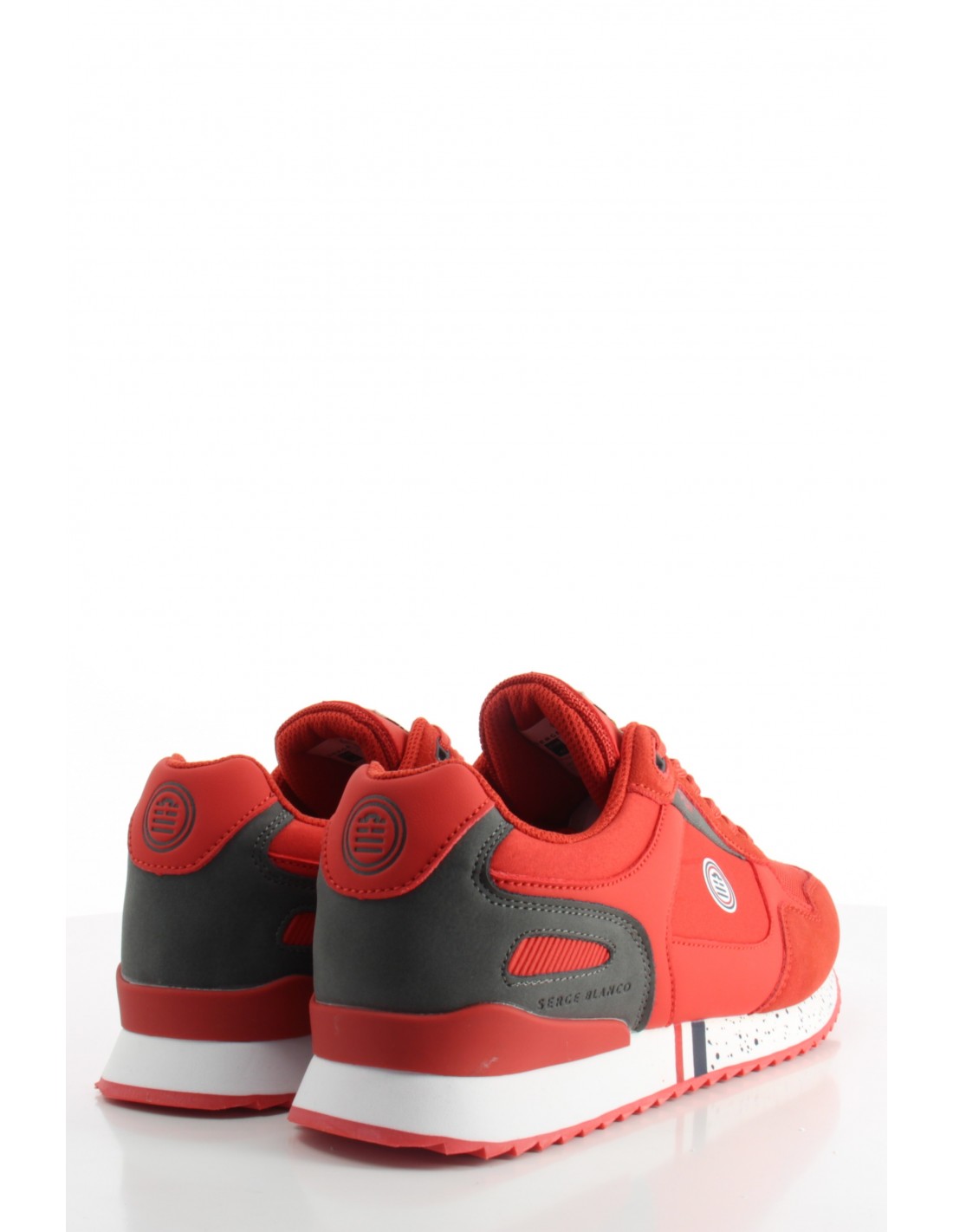 serge blanco Baskets de Ville Homme Chamonix Rouge
