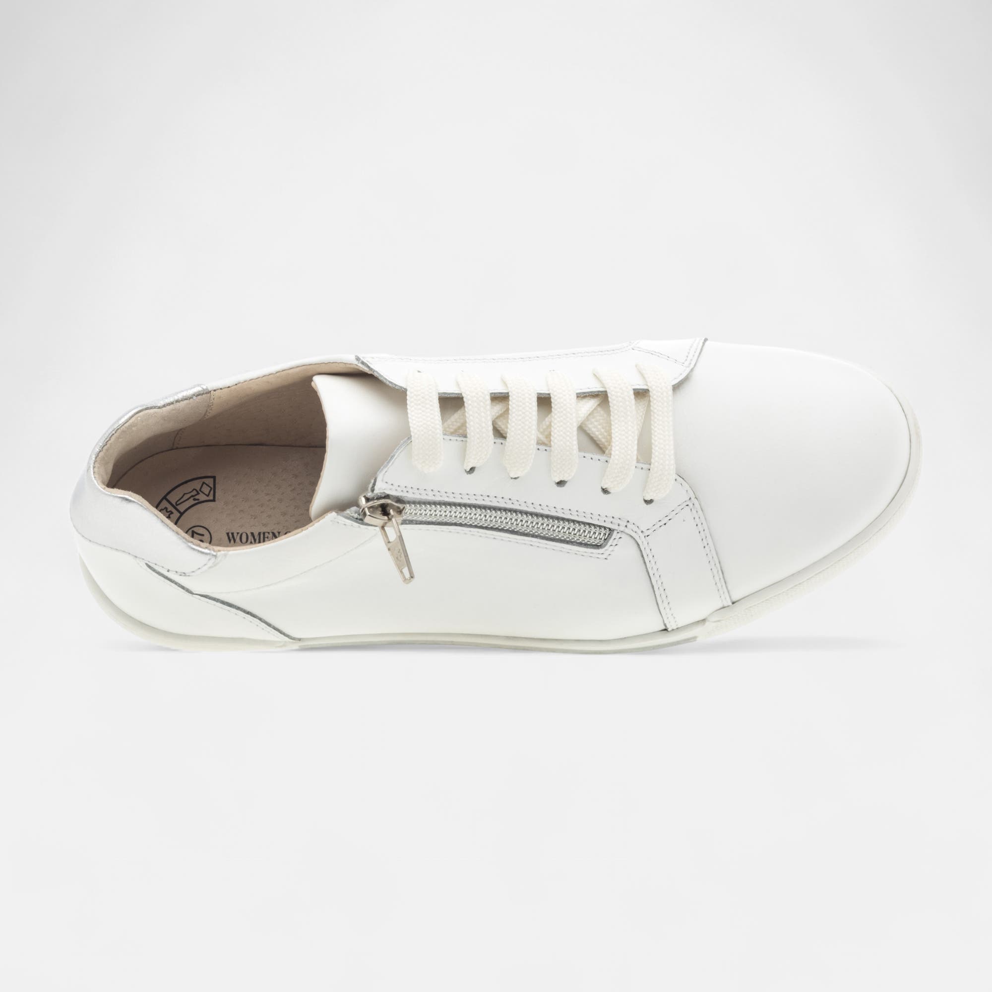 Baskets basses Femme en cuir blanc