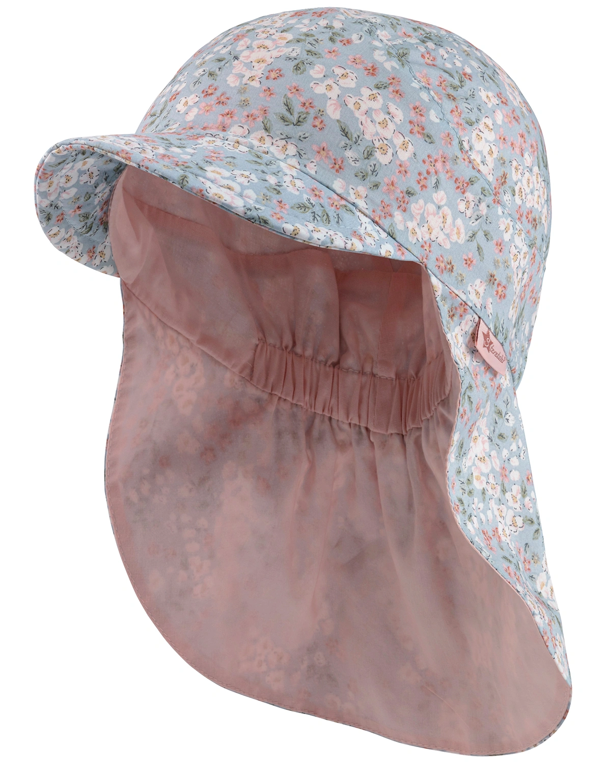 Schirmmütze MILLEFLEURS mit Nackenschutz in graublau