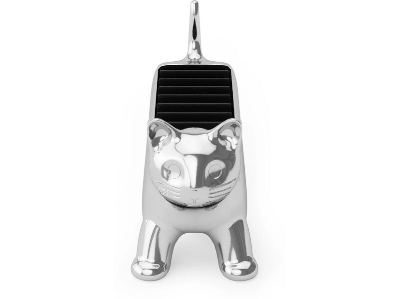 Umbra Ringhalter Ali Cat 16 x 14 x 17 cm, Chrom Halter für 10 Ringe