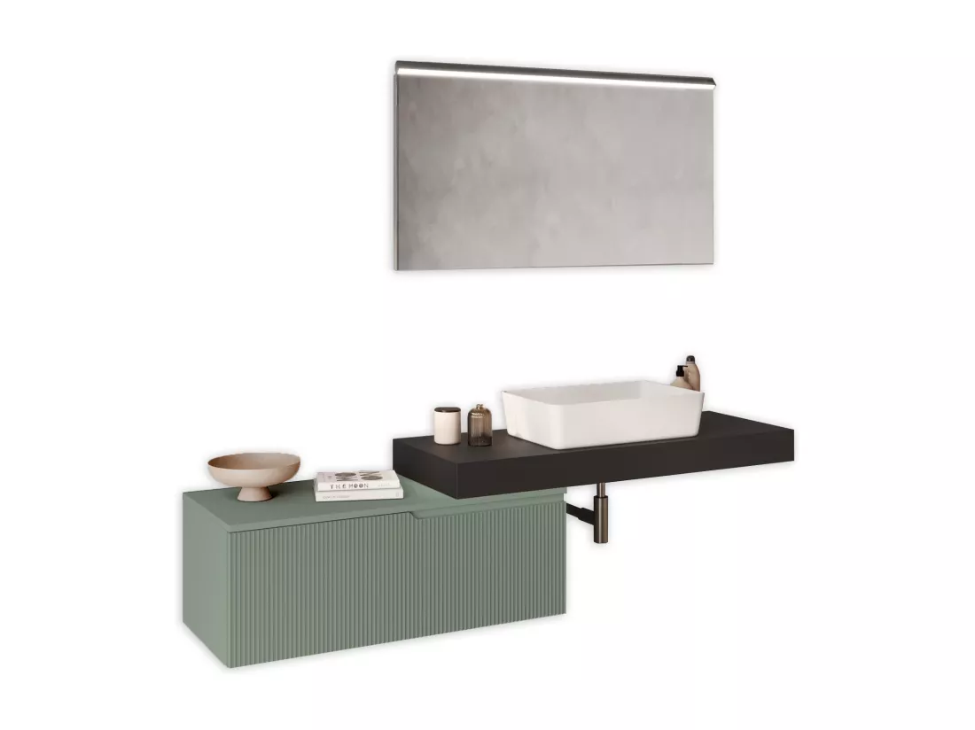 Composition 4 pieces VENERE anthracite/vert sauge