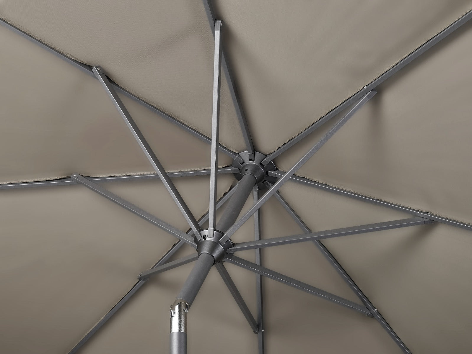 Platinum Riva stokparasol 3 m. rond - Teak Antraciet