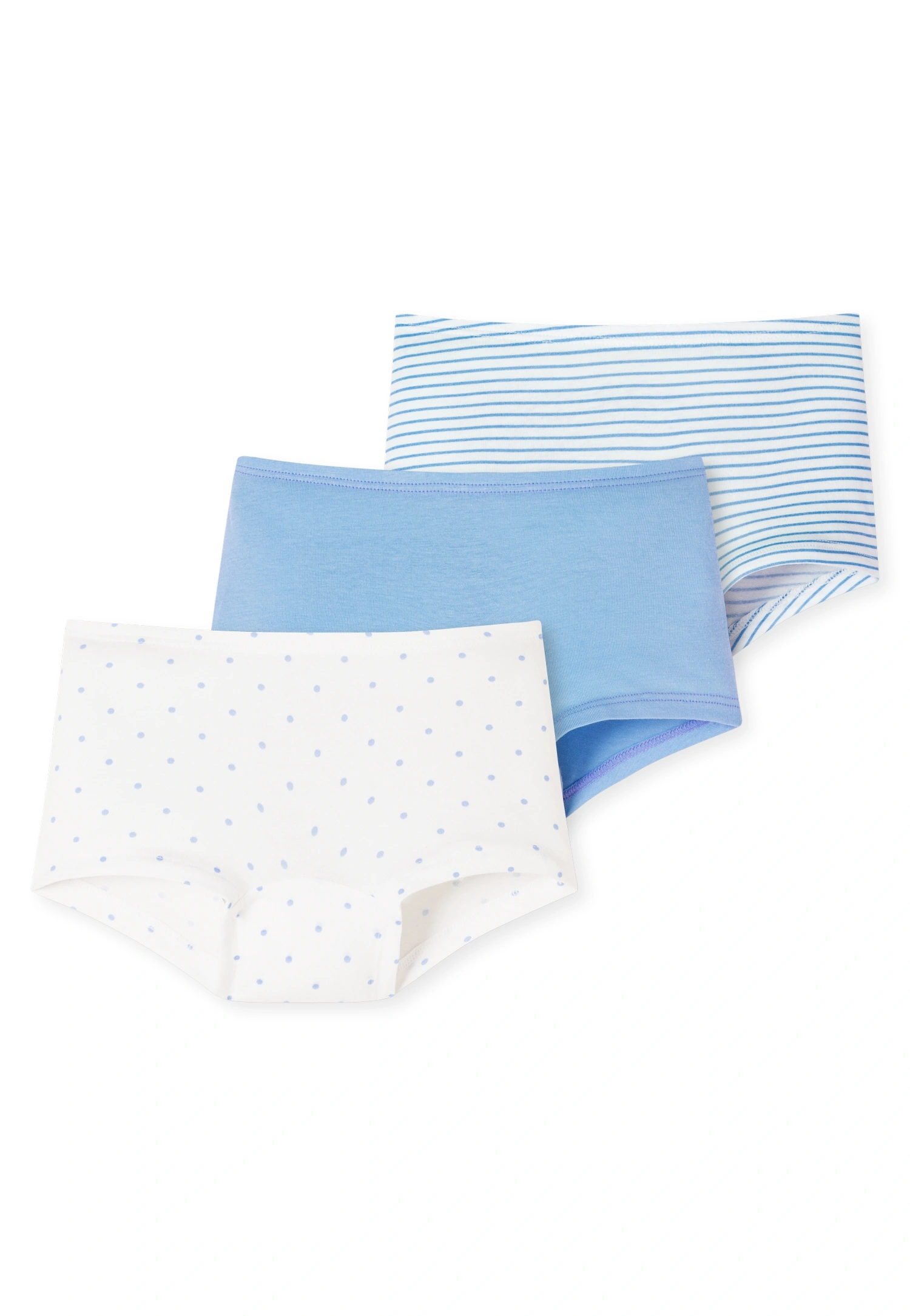 Hipster DOTS&STRIPES 3er Pack in blau/weiß