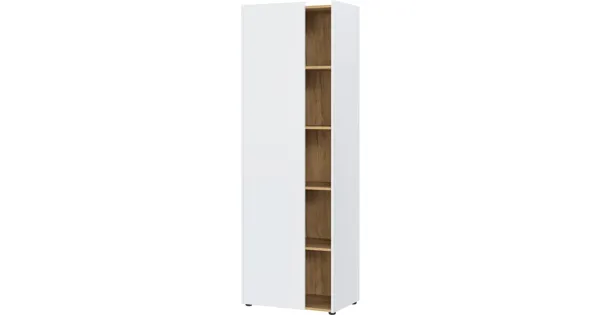 Aktenschrank Hasselt Dekor weiss/Eiche 62 x 188 x 42 cm
