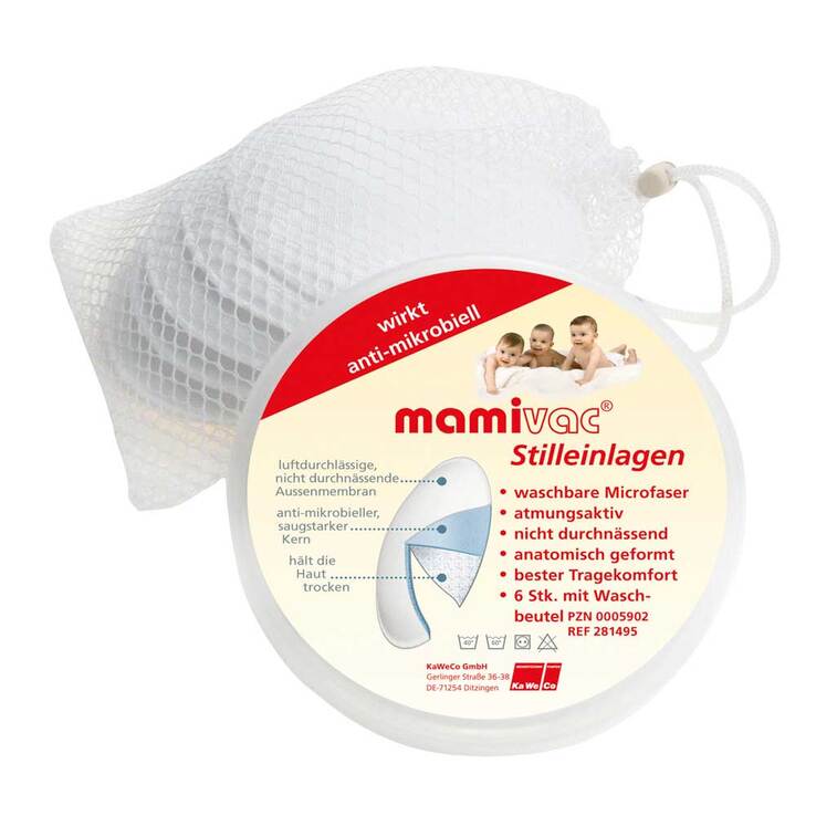 Mamivac Stilleinlagen Microfaser anti-mikrobiell, 6 St