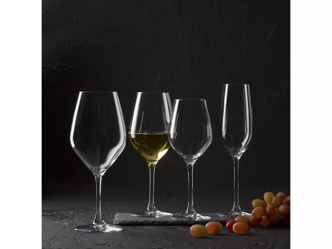 Ogo Living - Boite De 6 Verres A Pied Vin Zenith En Cristallin 25 Cl