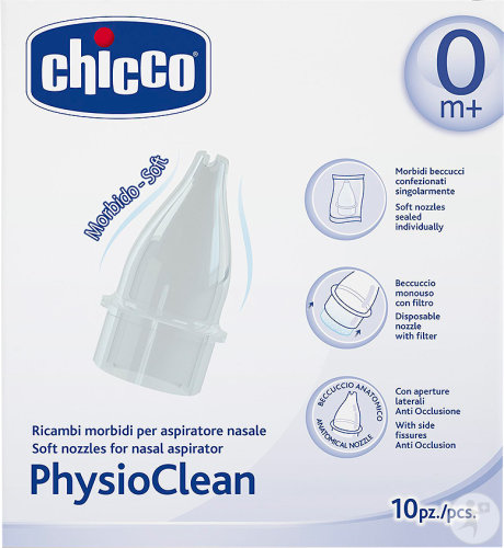 Chicco Recharges Aspirateur Nasal Soft & Easy PhysioClean 10 Pièces