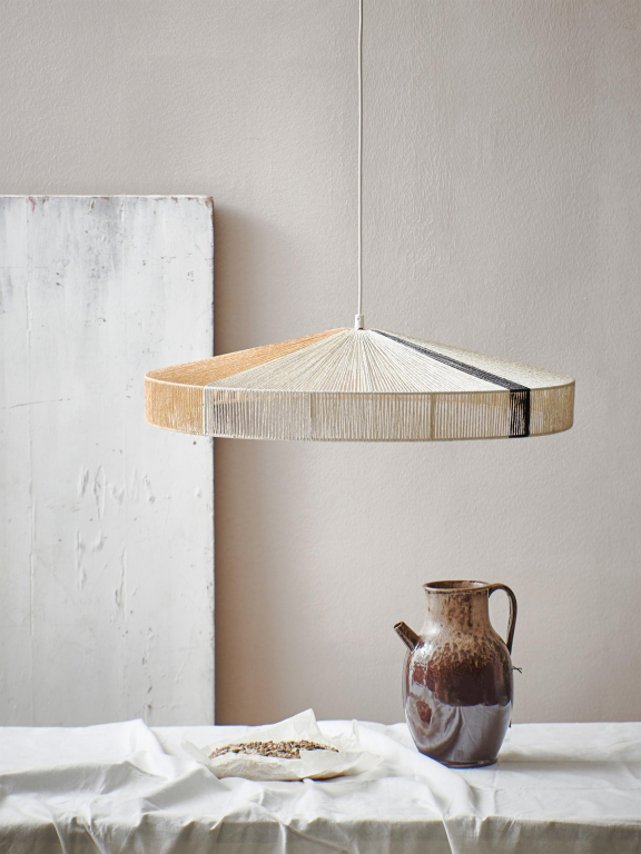 HKliving Rope hanglamp Ø70 black stroke