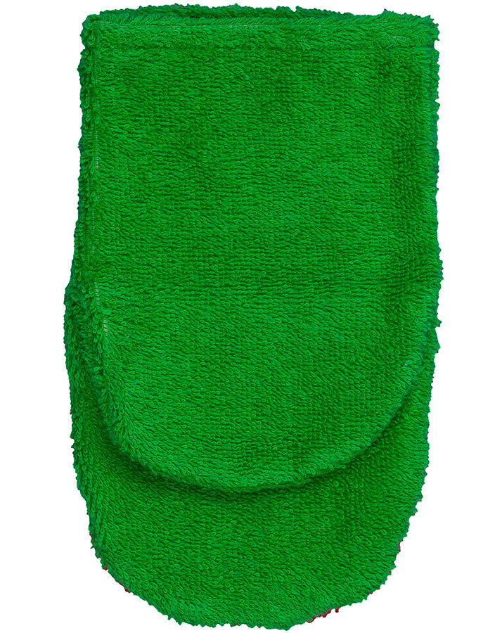 Spiel-Waschhandschuh RAUPE NIMMERSATT in grün/rot