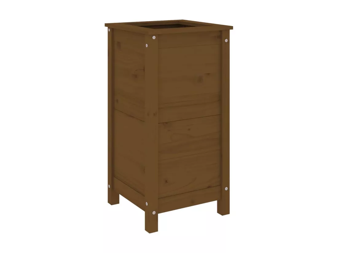 Jardinière bac lit surélevé bois marron 40 x 40 x 78 cm 02_0037581