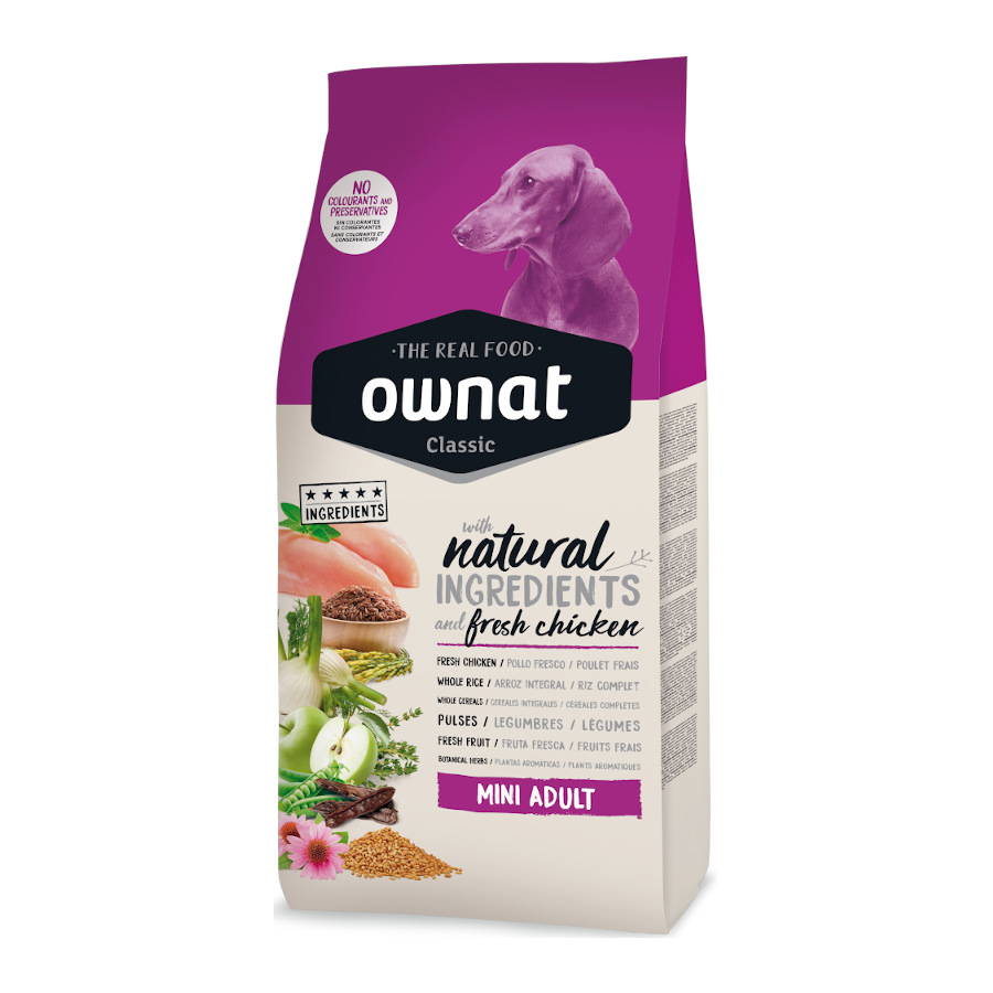 Alimento Ownat Classic para Cães Adultos de Porte Mini
