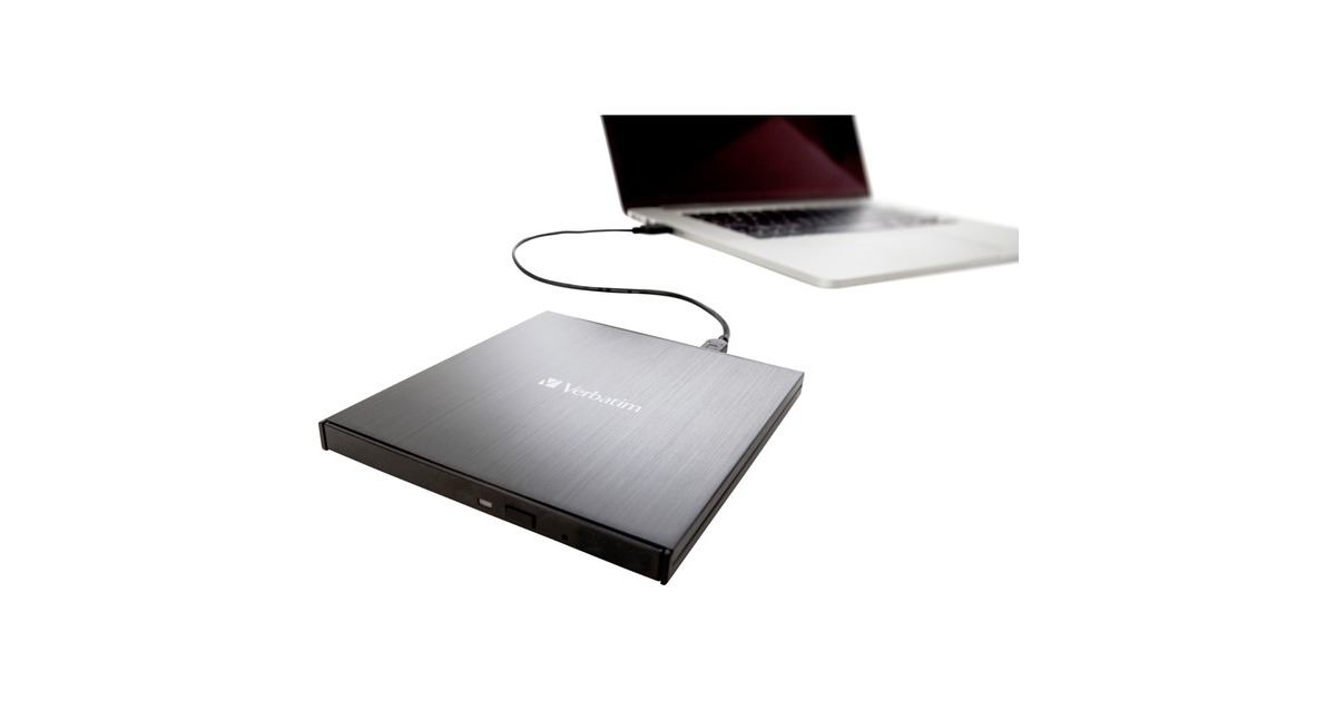 VerbatimExterne slimline CD-DVD brander externe dvd-brander  (USB-C)